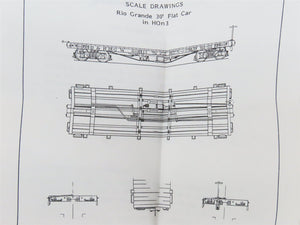 HOn3 Scale Grandt Line Kit 5186 D&RGW Rio Grande 30' Flat Car