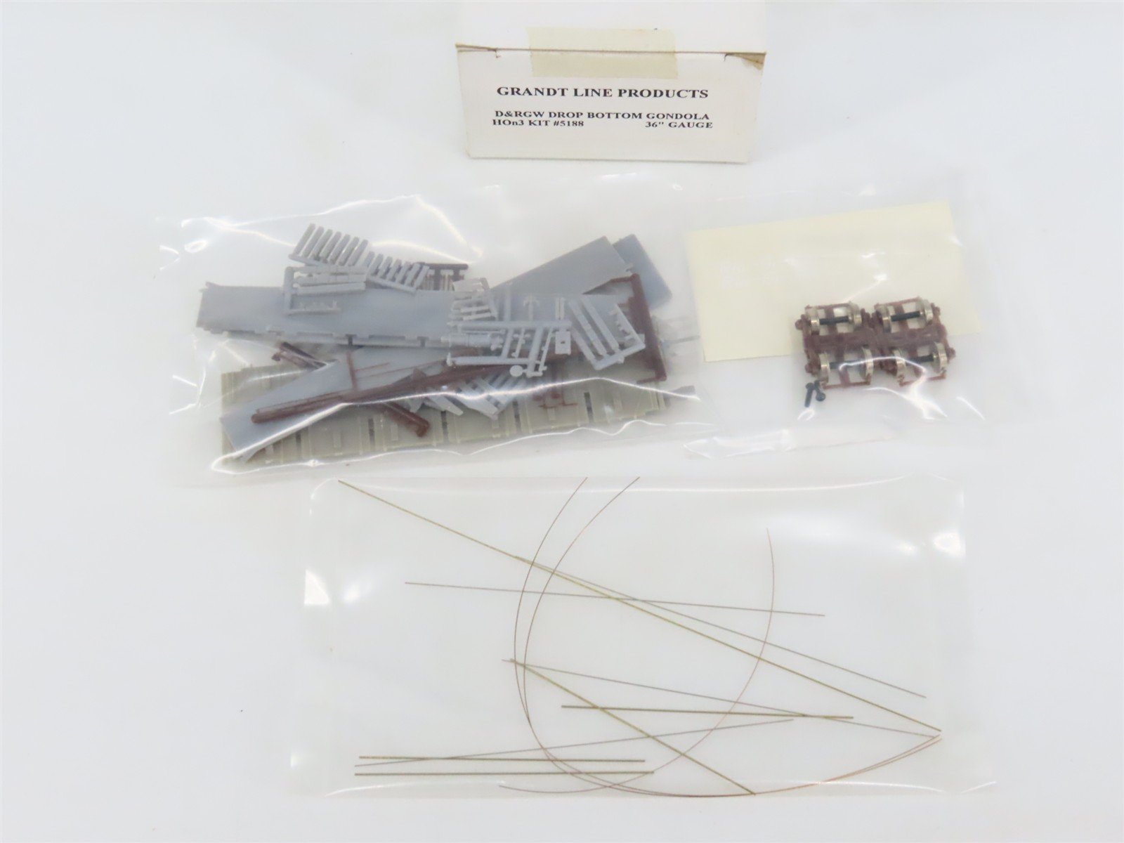 HOn3 Scale Grandt Line Kit 5188 D&RGW Rio Grande Drop Bottom Gondola