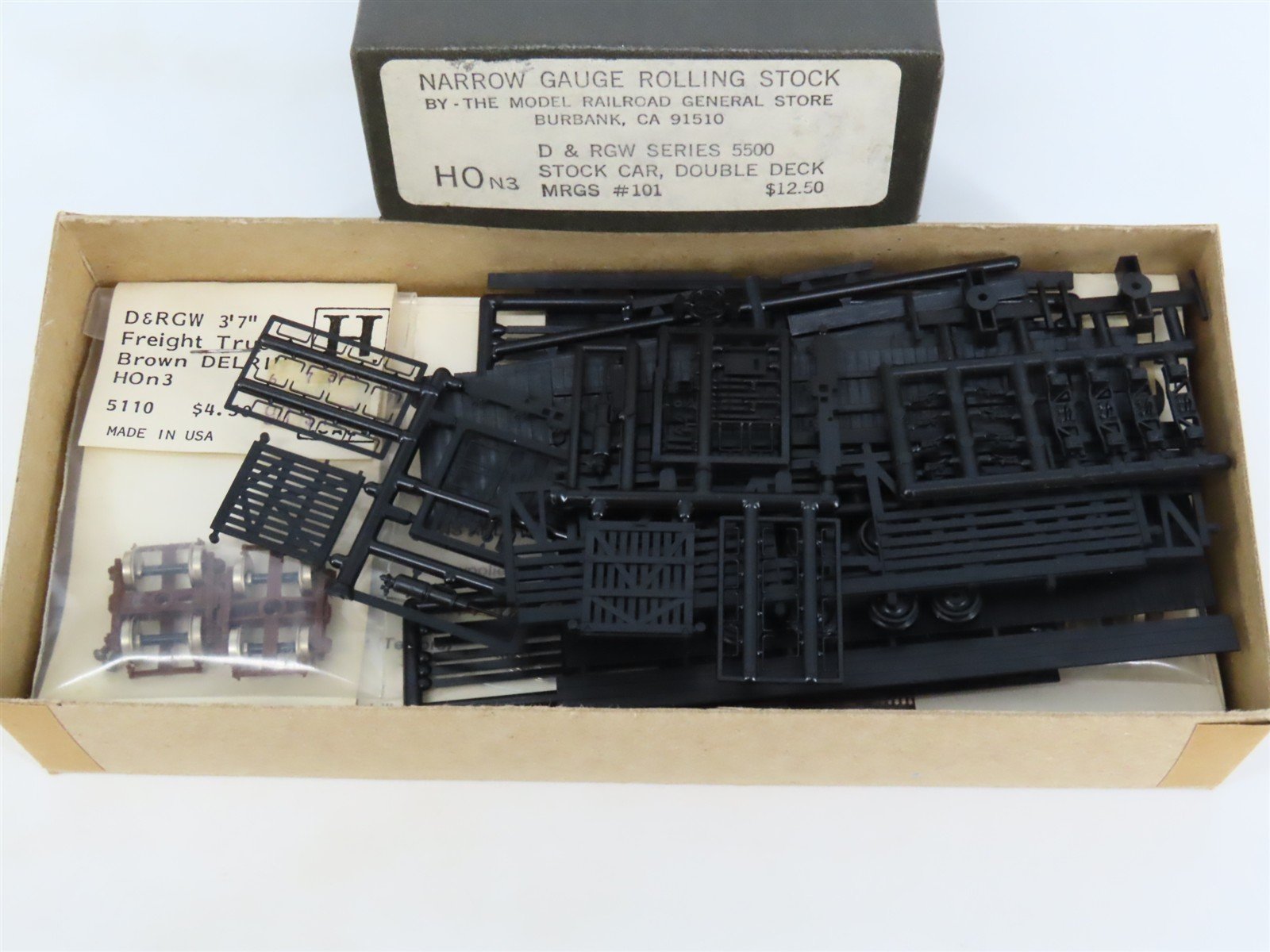 HOn3 Scale The Model Railroad General Store Kit 101 D&RGW Double Deck Stock Car