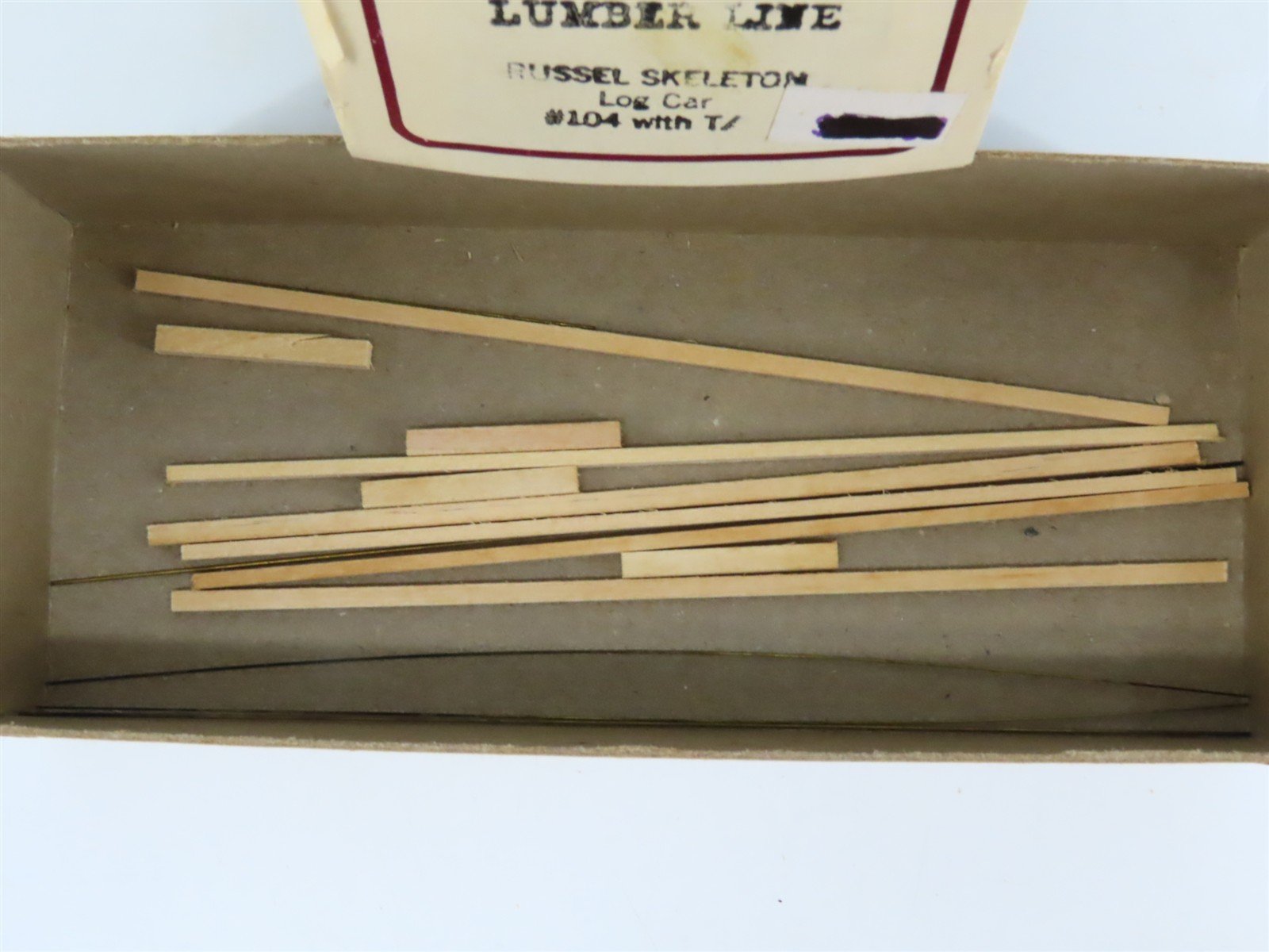 HOn3 Scale Trout Creek Bell-Ute Lumber Line Kit 104 Russel Skeleton Log Car