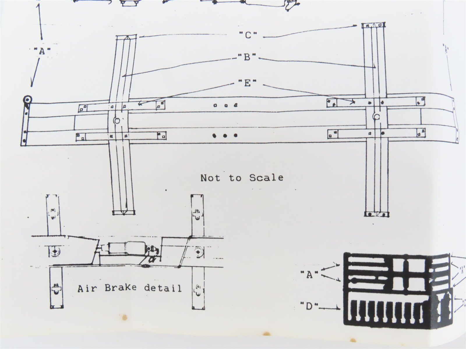 HOn3 Scale Trout Creek Bell-Ute Lumber Line Kit 104 Russel Skeleton Log Car