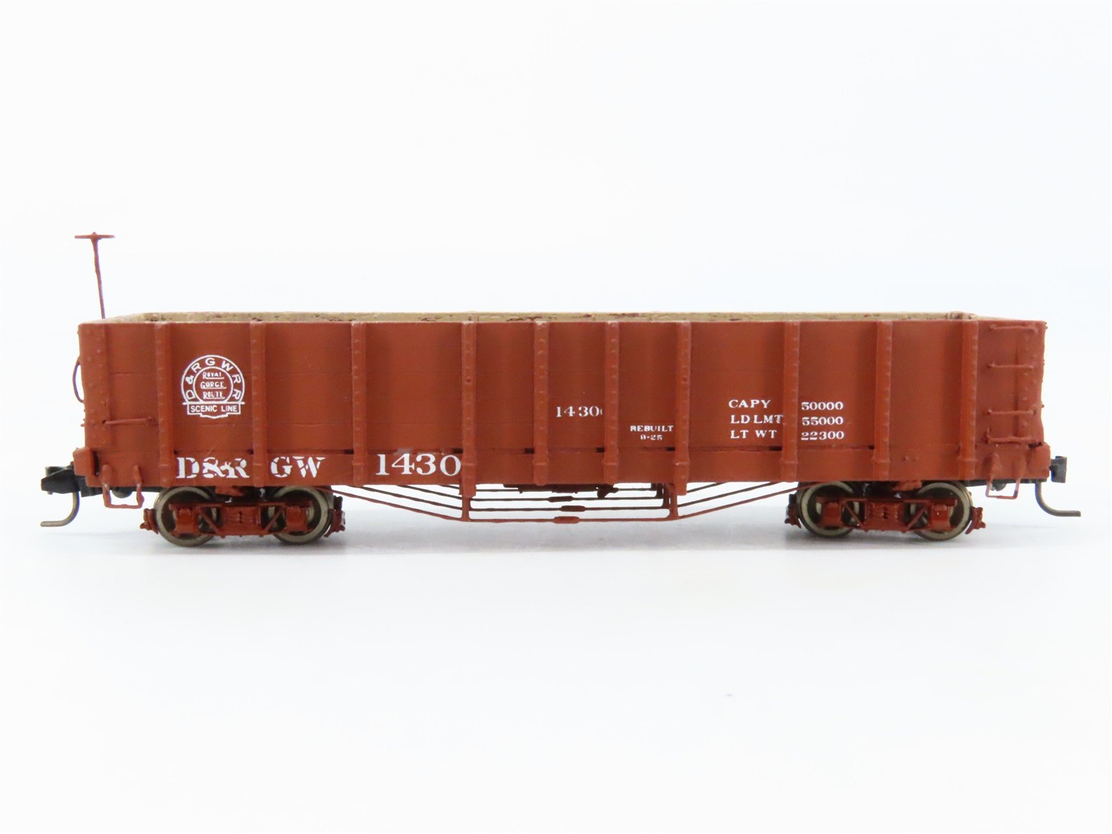 HOn3 Scale D&RGW Rio Grande Royal Gorge Route High Side Gondola #1430 - CUSTOM