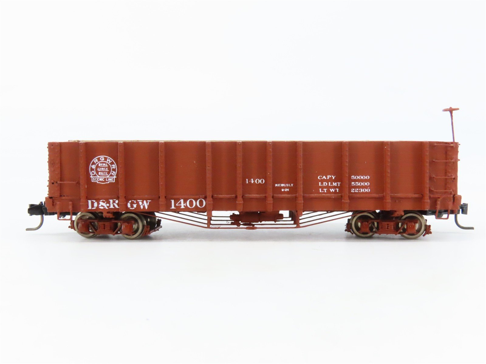 HOn3 Scale D&RGW Rio Grande Royal Gorge Route High Side Gondola #1400 - CUSTOM
