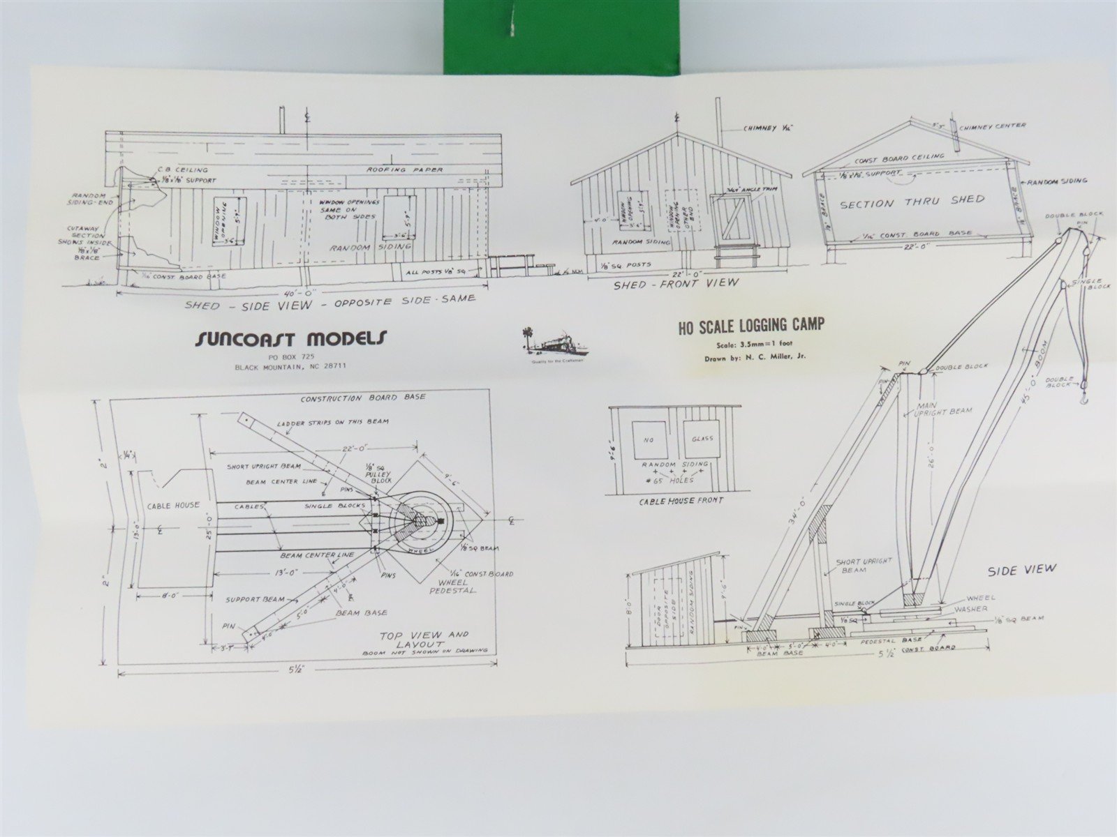 HO 1/87 Scale Suncoast Models Kit 3050 Logging Camp