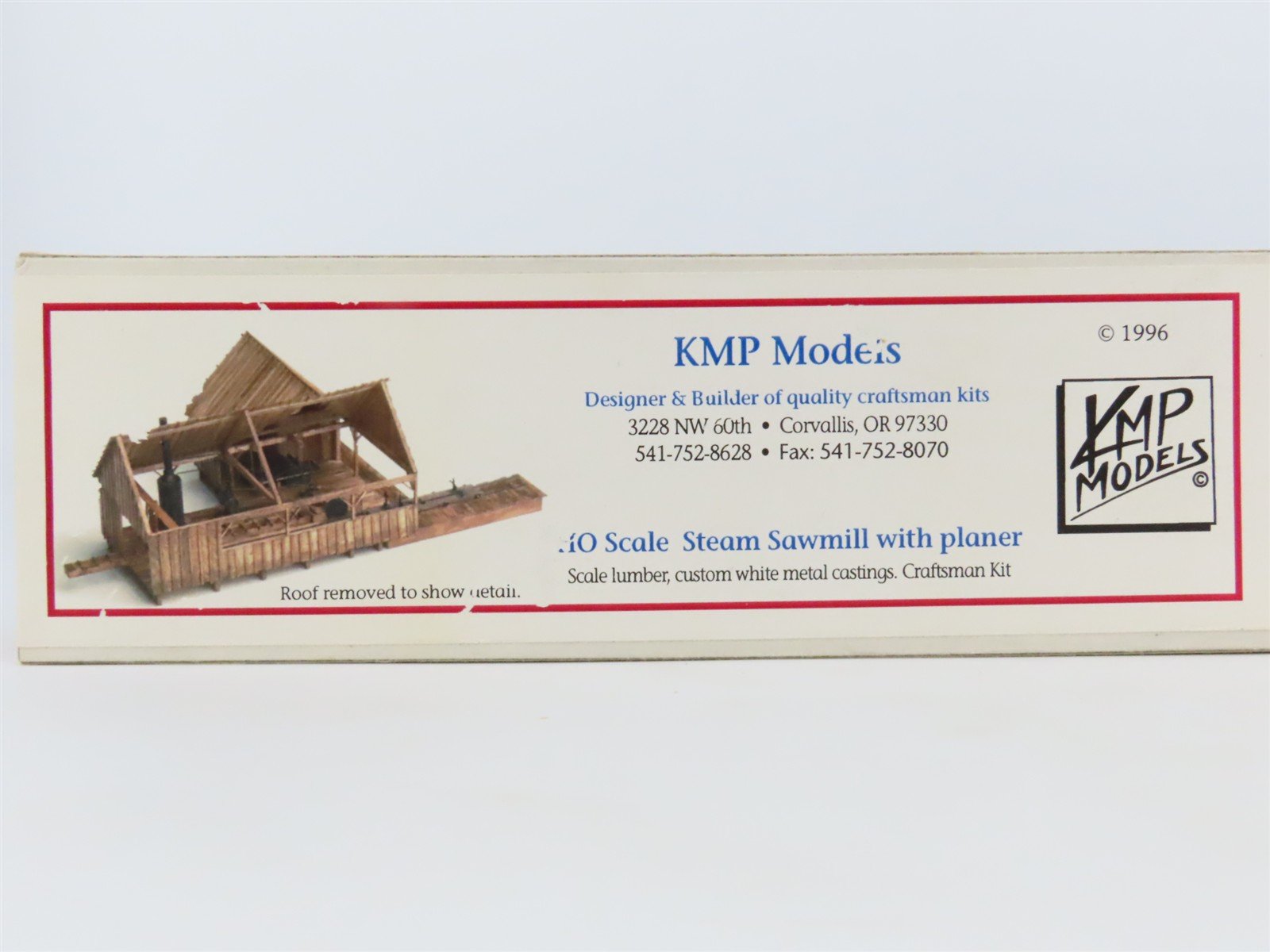 HO 1/87 Scale KMP Models Craftsman Kit Steam Powered Sawmill w/ Planer