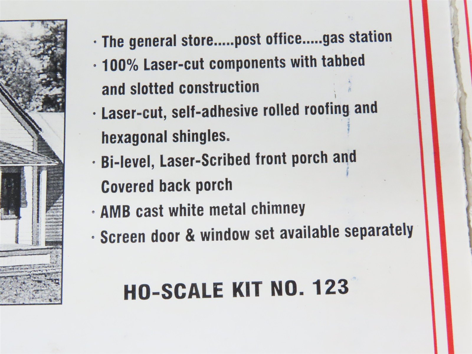 HO American Model Builders LaserKit 123 Corydon General Store & Post Office
