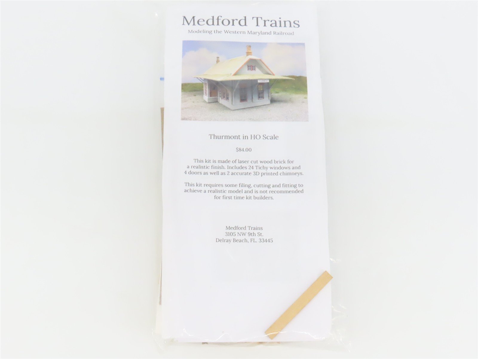 HO 1/87 Scale Medford Trains Laser-Cut Kit WM Western Maryland Thurmont