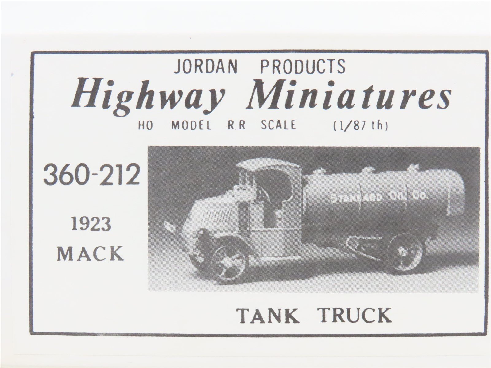 LOT of 4 HO Jordan Highway Miniatures Kits 1920s Ford & Mack Assorted Trucks
