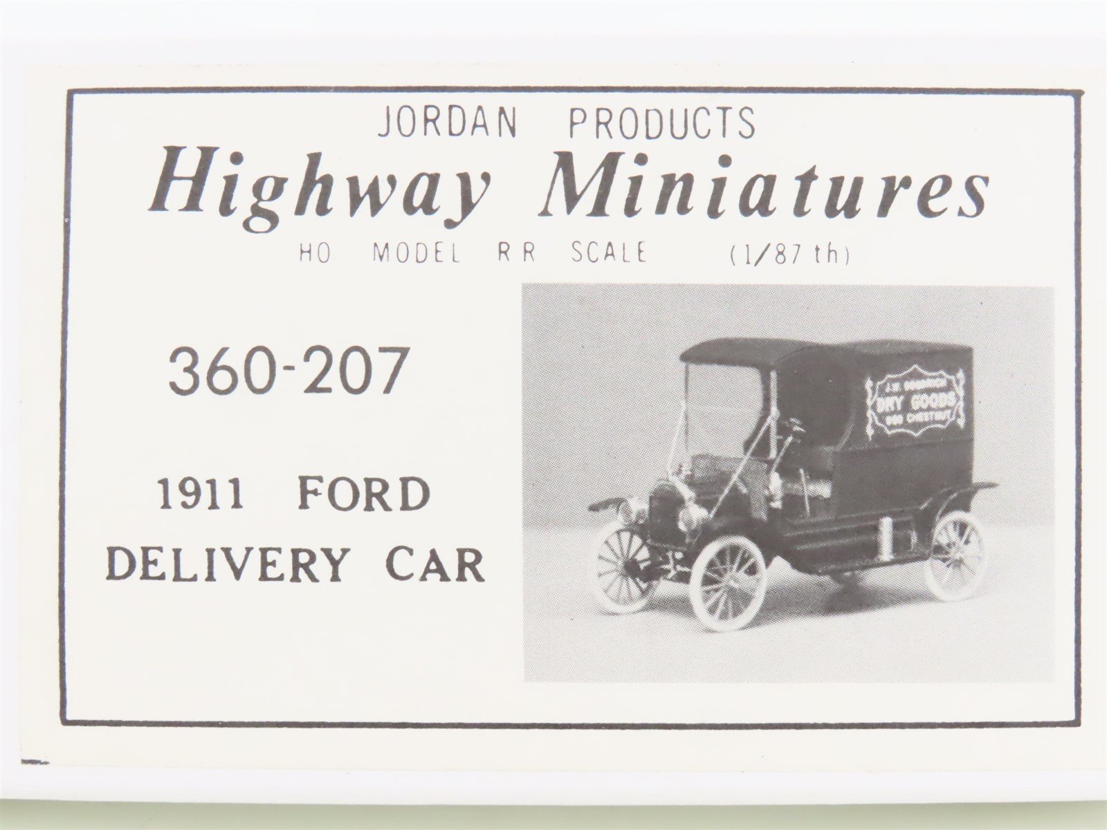 LOT of 3 HO Jordan Highway Miniatures Kits 1904/1910s Ford & Oldsmobile Vehicles