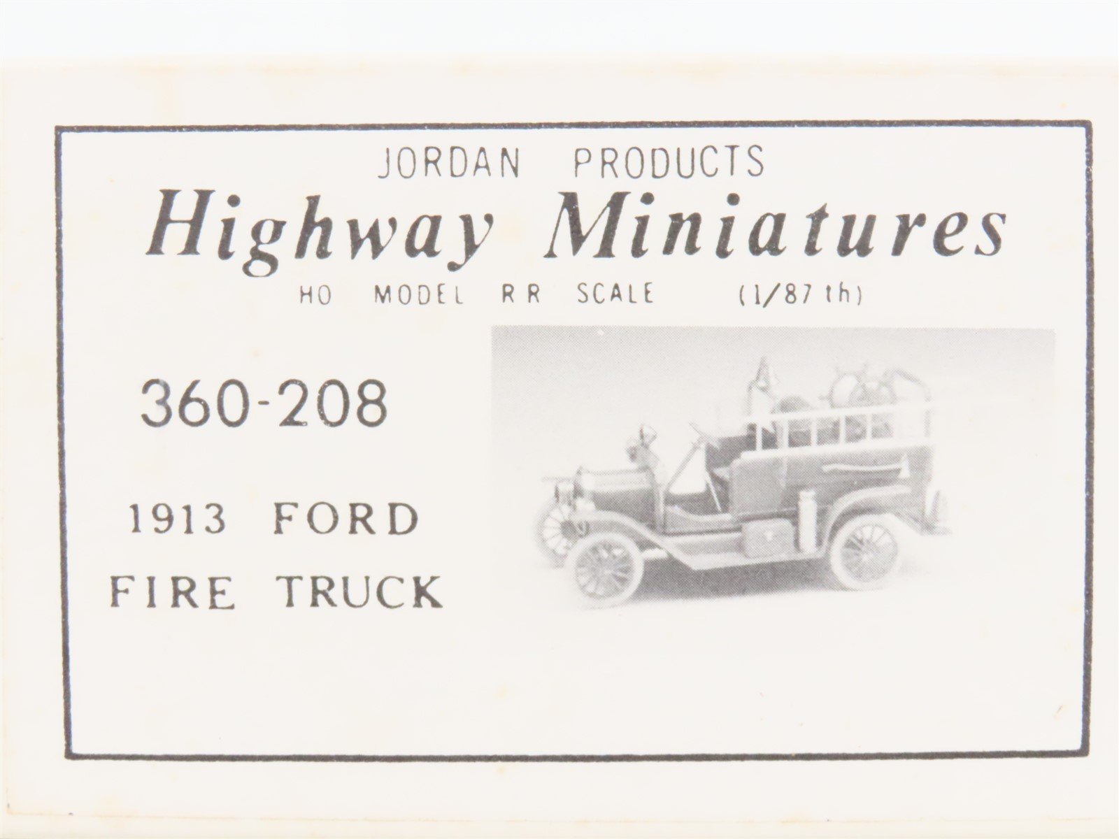 LOT of 3 HO Jordan Highway Miniatures Kits 1904/1910s Ford & Oldsmobile Vehicles