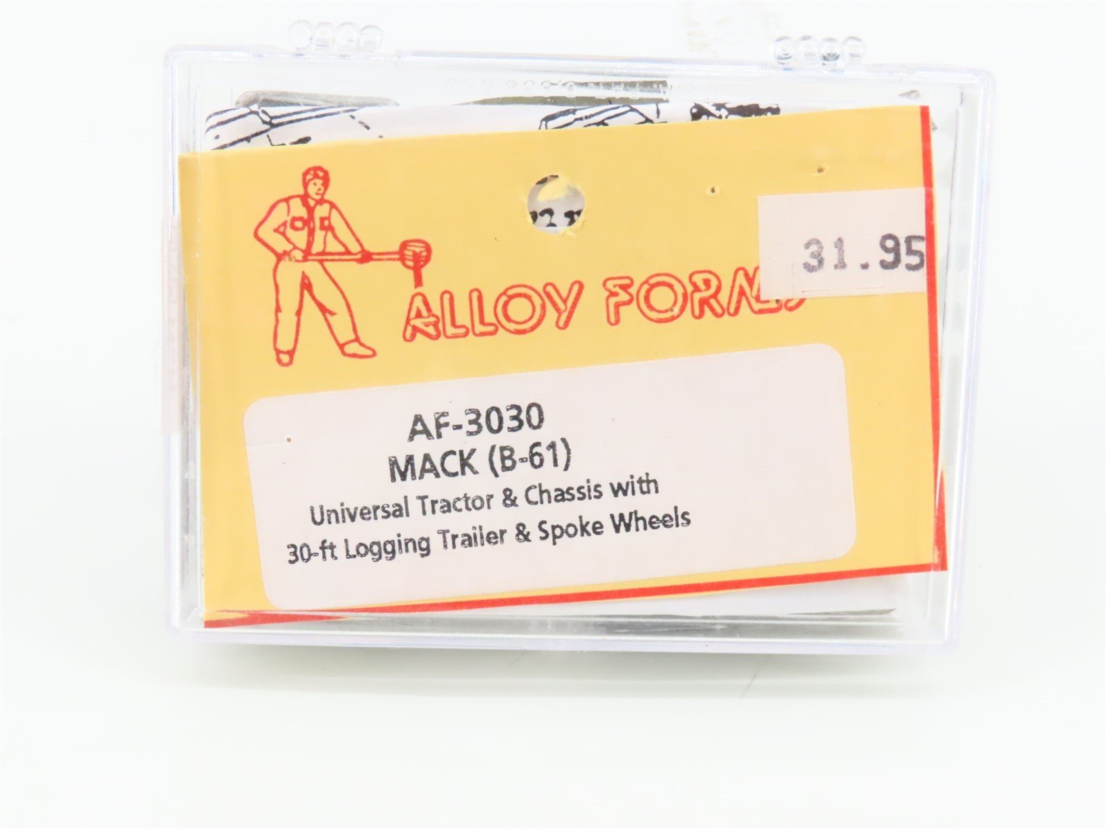 HO Alloy Forms AF-3030 Diecast MACK B-61 Universal Tractor w/Logging Trailer Kit