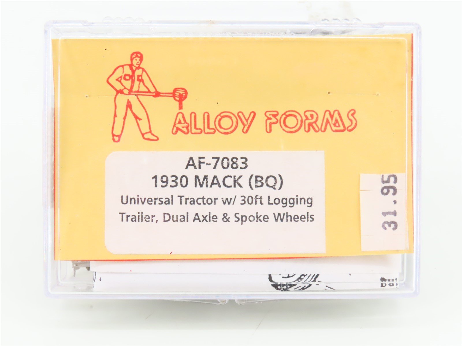 HO Alloy Forms AF-7083 Die-Cast MACK BQ Universal Tractor w/ Logging Trailer Kit