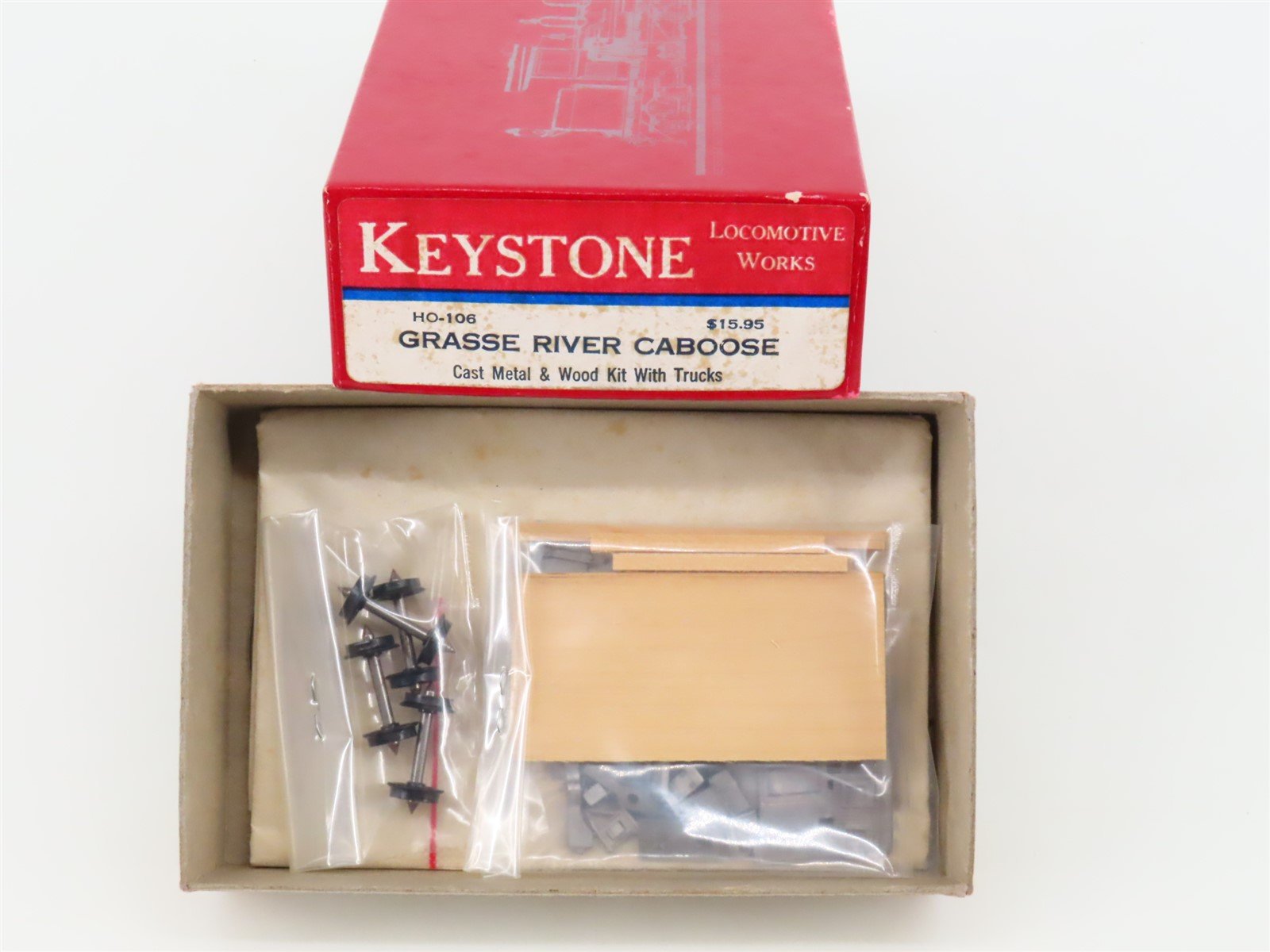 HO Scale Keystone HO-106 Die-Cast Grasse River Caboose Kit