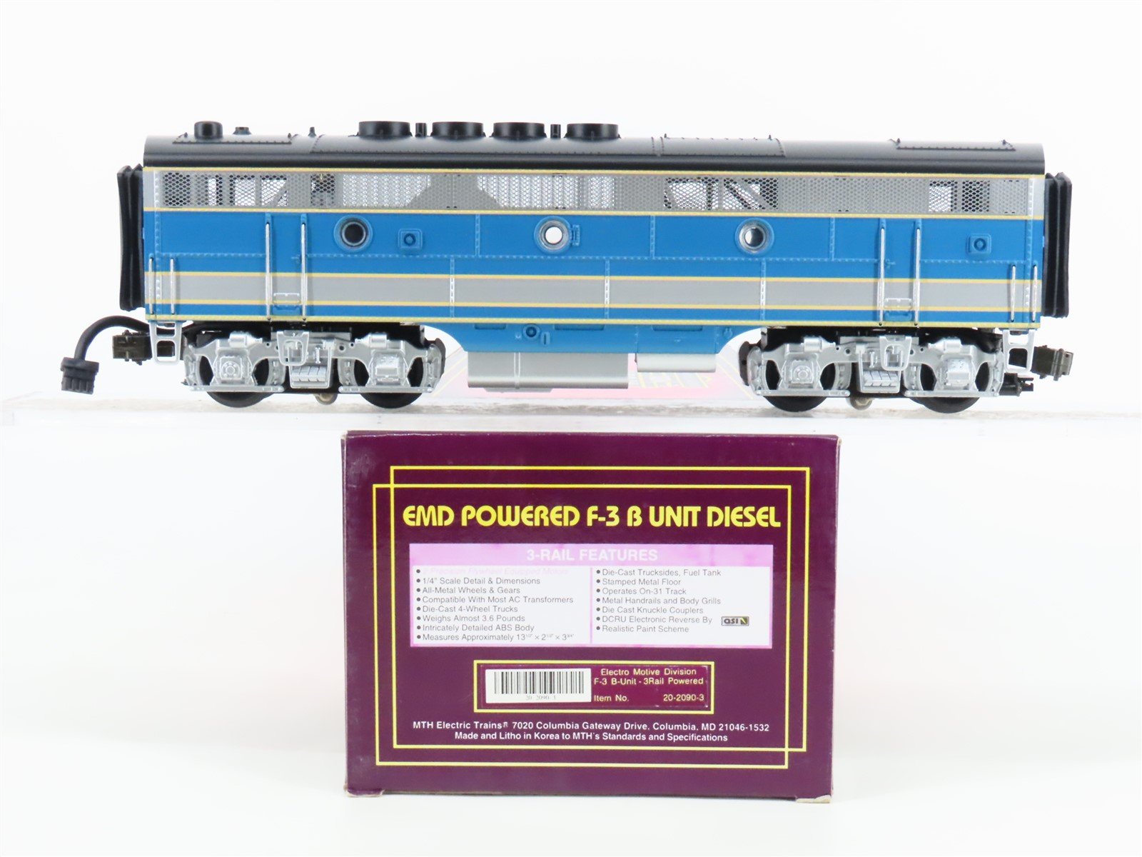 O Gauge 3-Rail MTH 20-2090-3 Electro-Motive F3B Diesel Locomotive