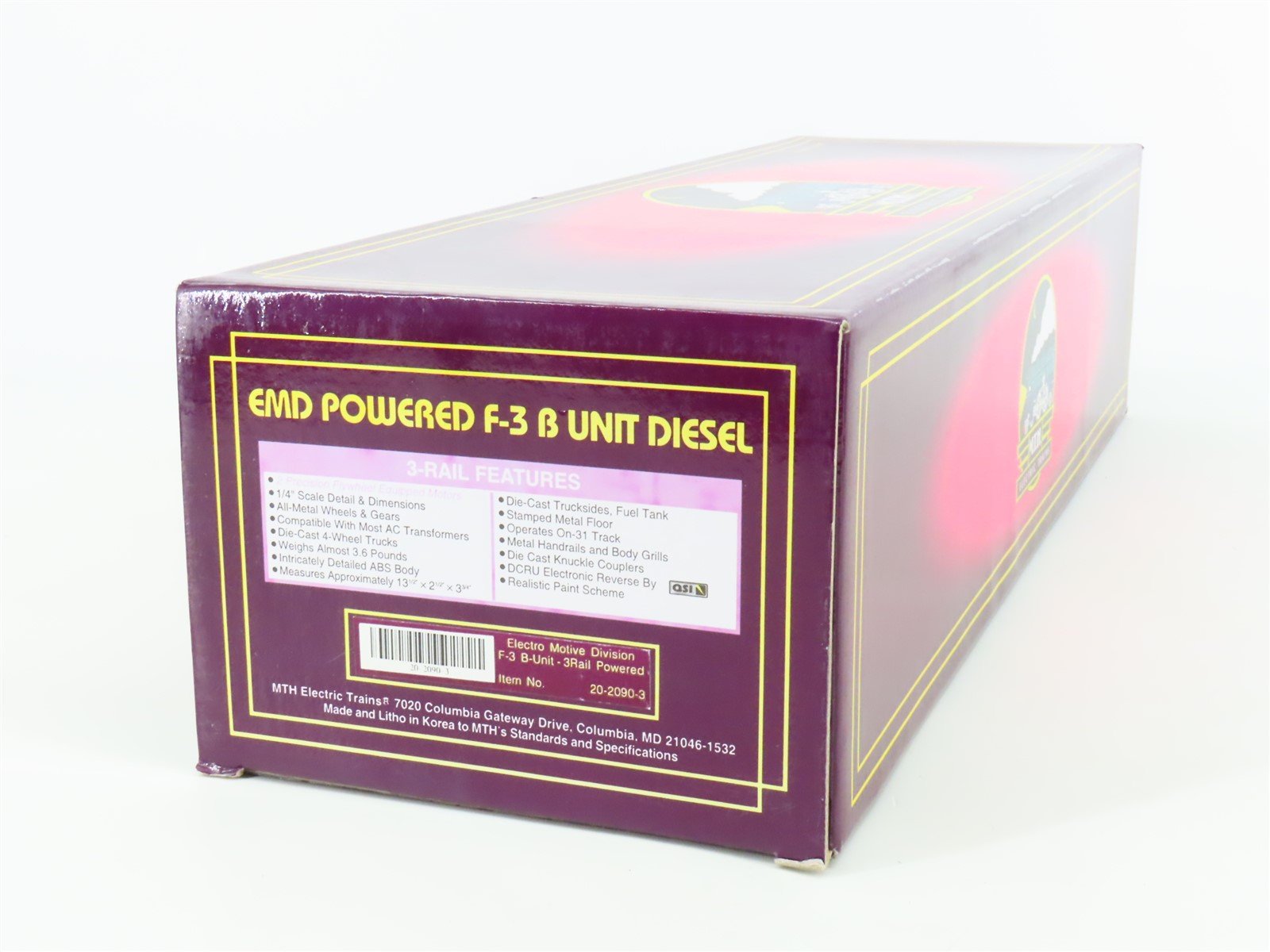 O Gauge 3-Rail MTH 20-2090-3 Electro-Motive F3B Diesel Locomotive