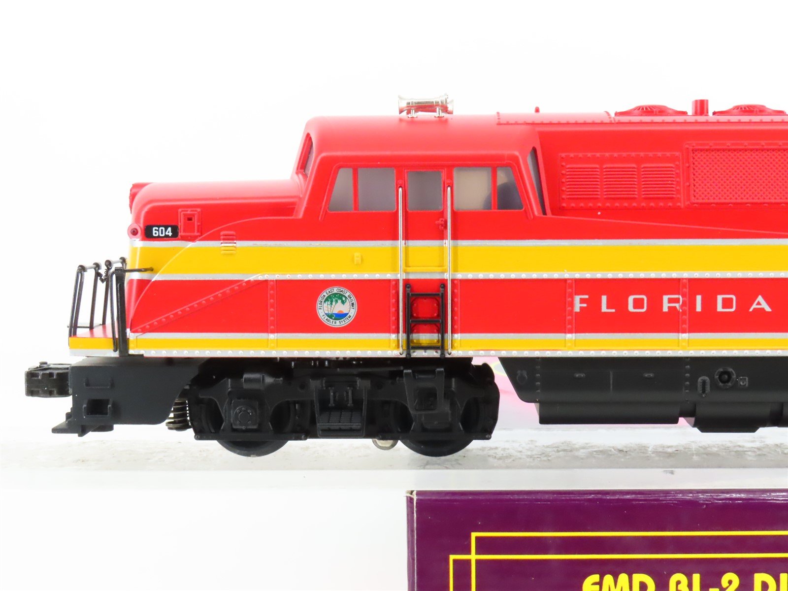 O Gauge 3-Rail MTH MT-2130LP FEC Florida East Coast BL2 Diesel #604 w/Sound