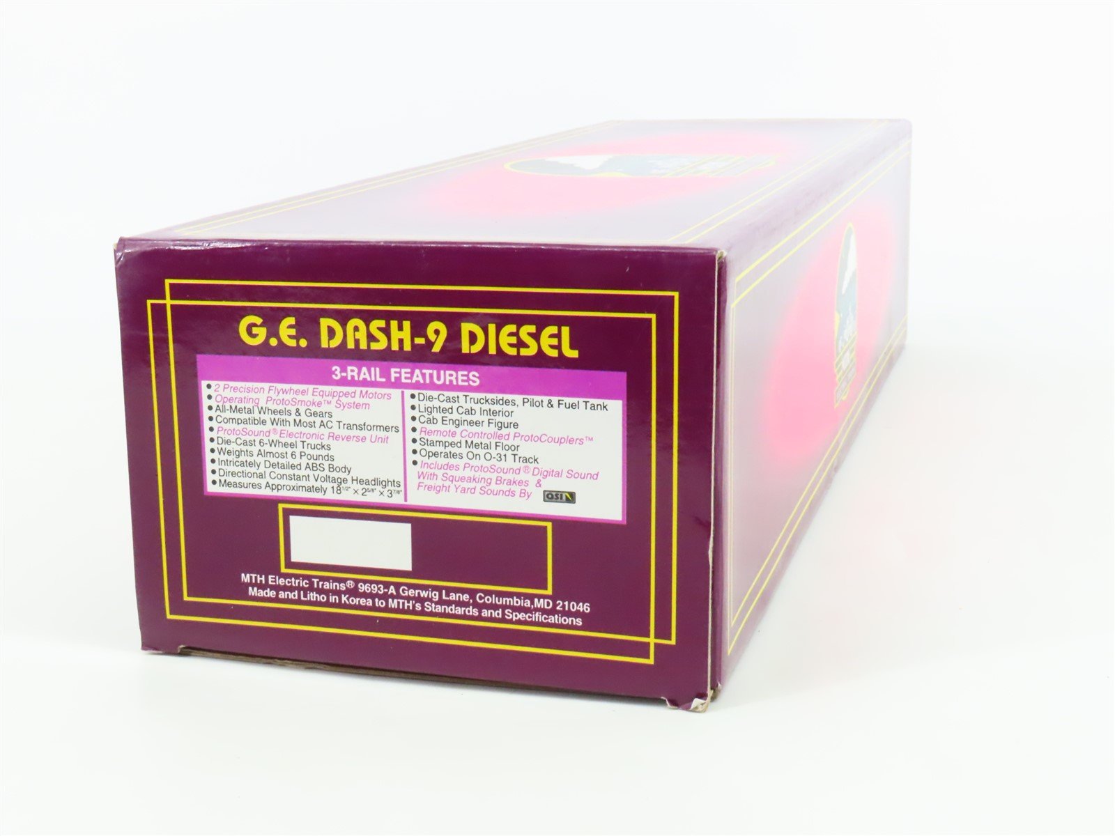 O Gauge 3-Rail MTH 20-2159-1 CNW Railway Dash 9 Diesel Locomotive #8636