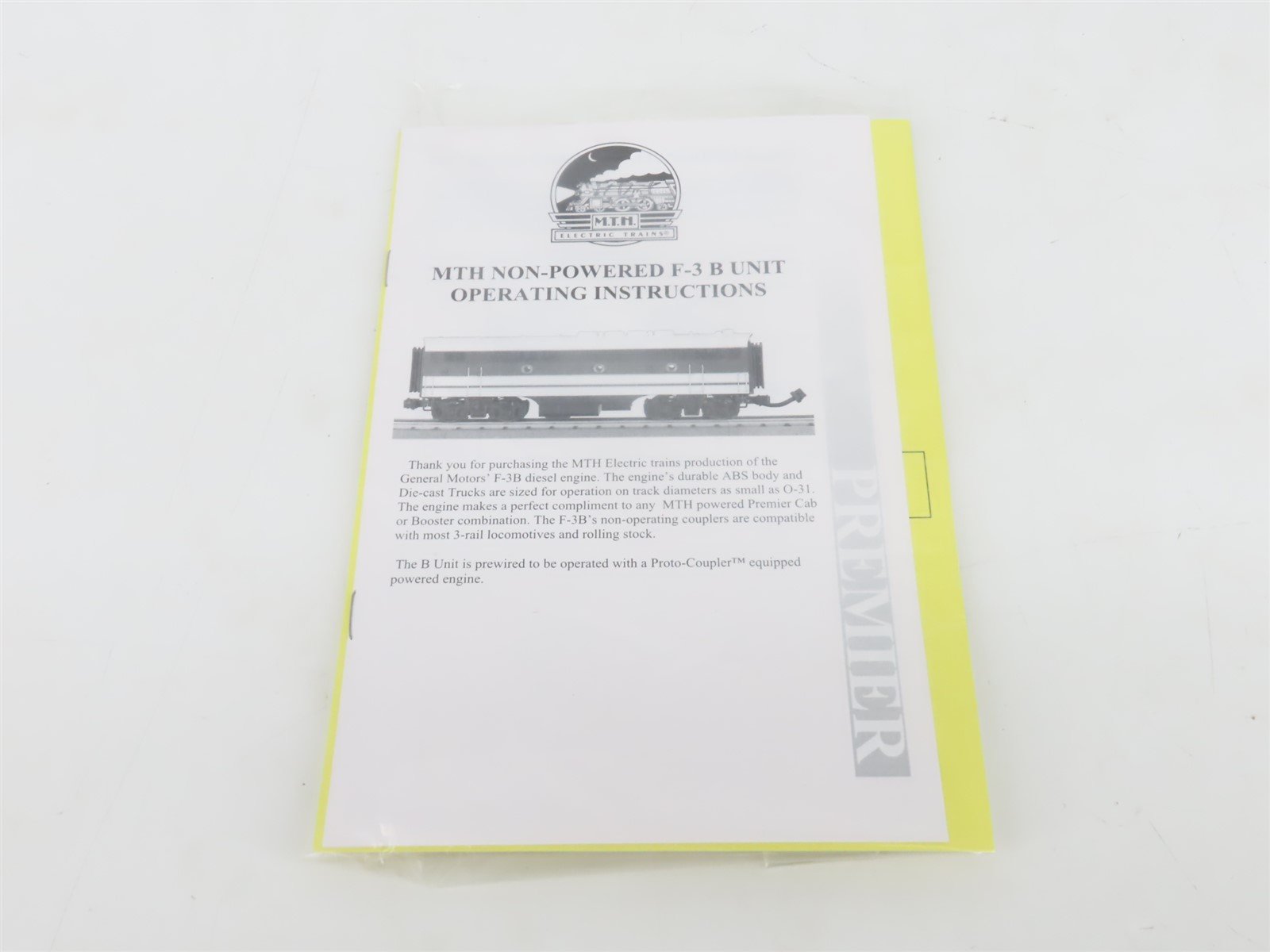 O Gauge 3-Rail MTH 20-2177-3 Southern F3B Diesel Locomotive UNPOWERED