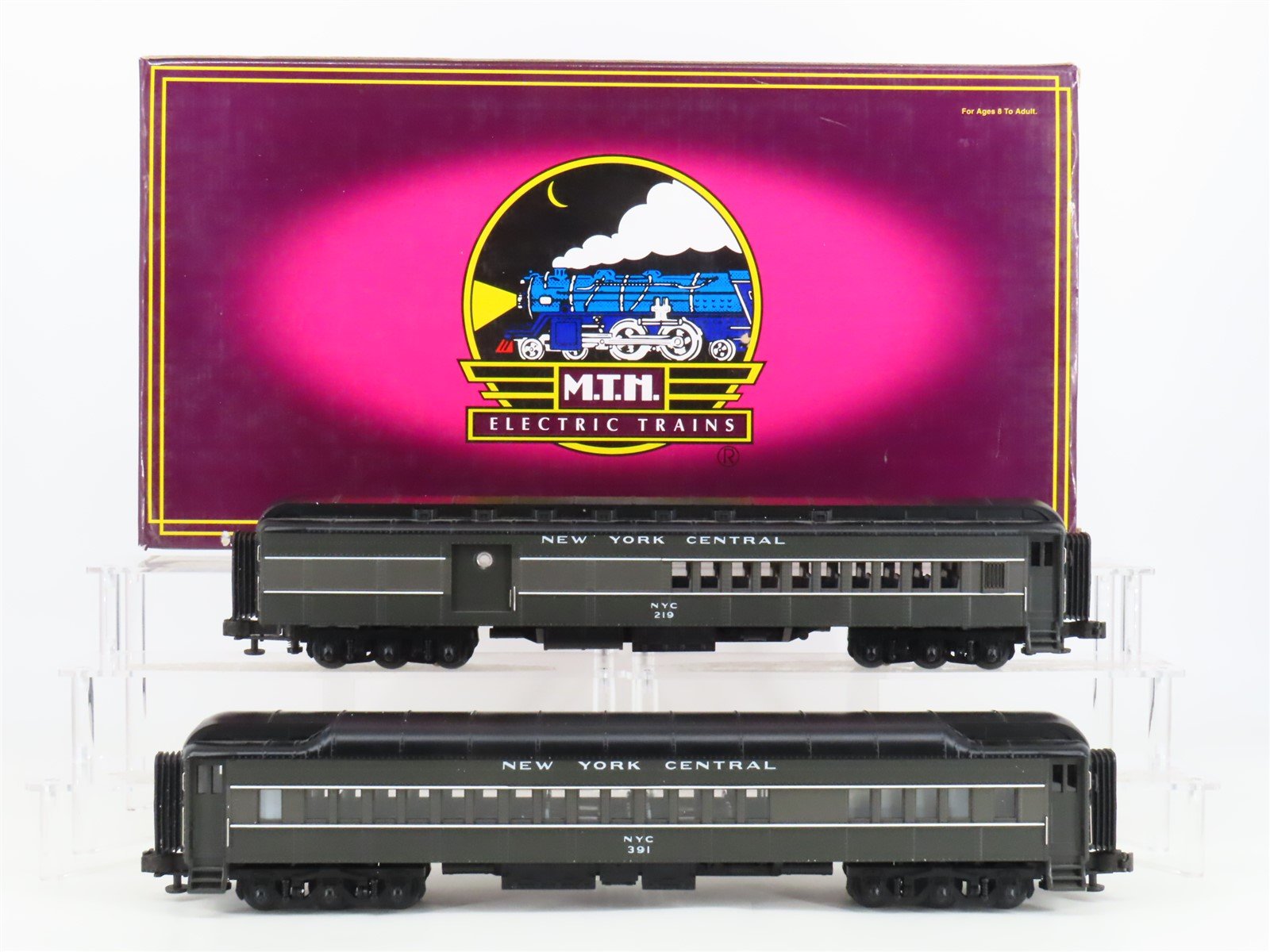 O 3-Rail MTH 20-4126 NYC New York Central Combine/Diner Passenger 2-Car Set