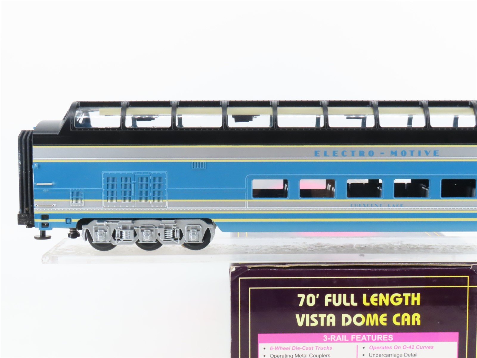 O 3-Rail MTH 20-6734 Electro-Motive 70' Vista Dome Passenger Car 