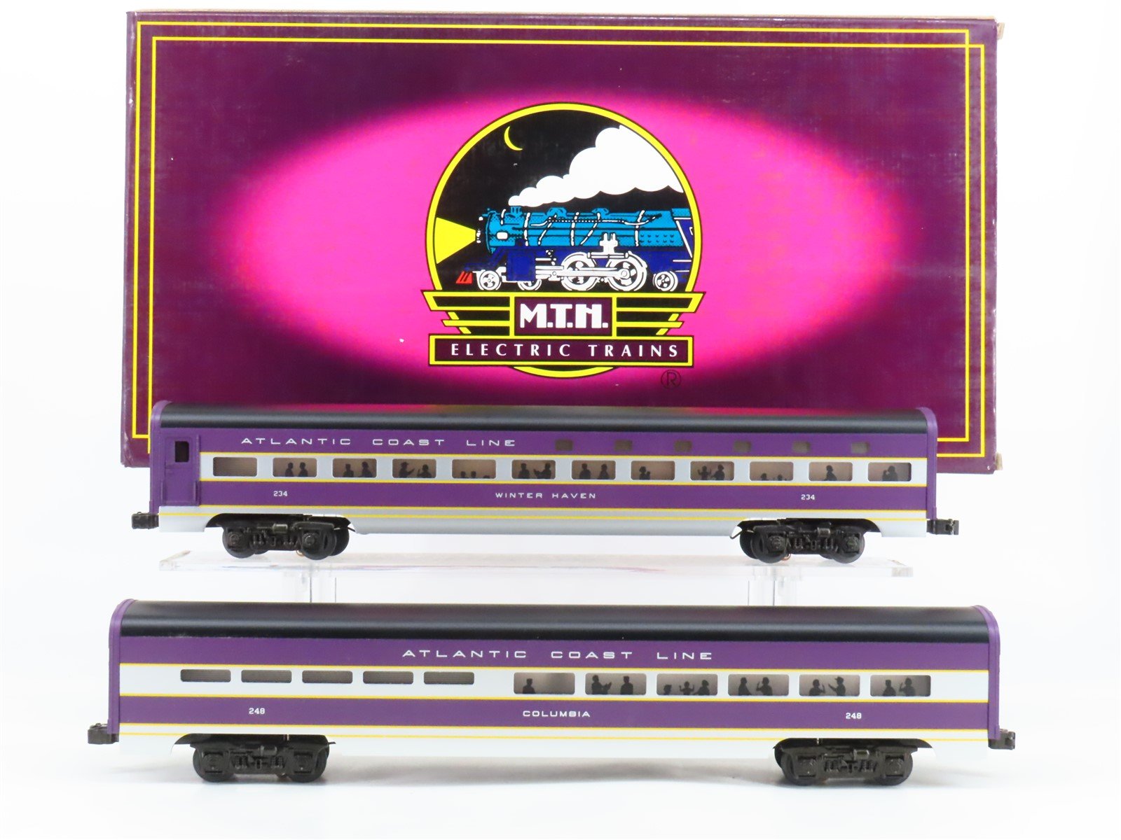 O Gauge 3-Rail MTH MT-6600 ACL Atlantic Coast Line 70' Passenger 2-Car Set