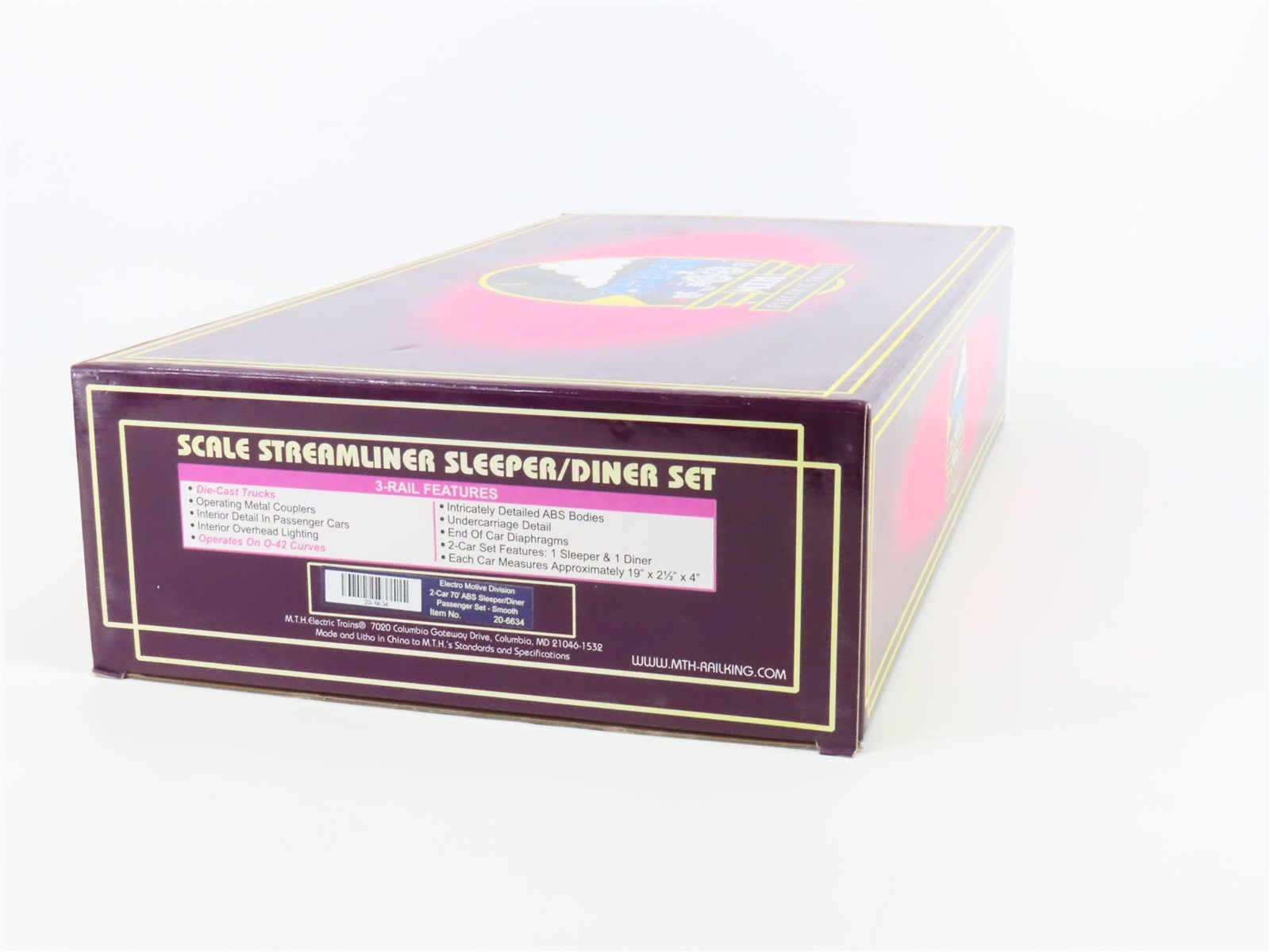 O Gauge 3-Rail MTH 20-6634 EMD Electro-Motive Division 70' Passenger 2-Car Set