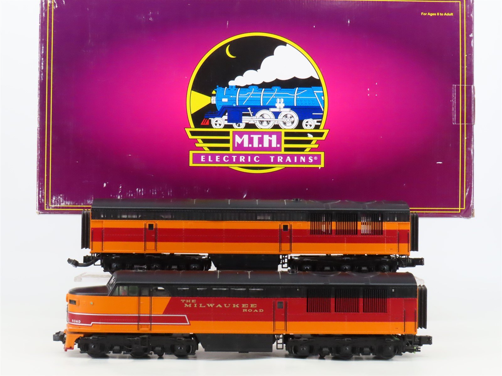 O Gauge 3-Rail MTH 20-2488-1 MILW Milwaukee Road Erie A/B Diesel Locomotive Set
