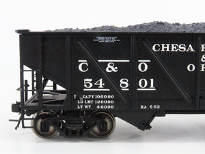 O 2-Rail Atlas C&O Chesapeake & Ohio 2-Bay Open Hopper Car #54801 w/Load