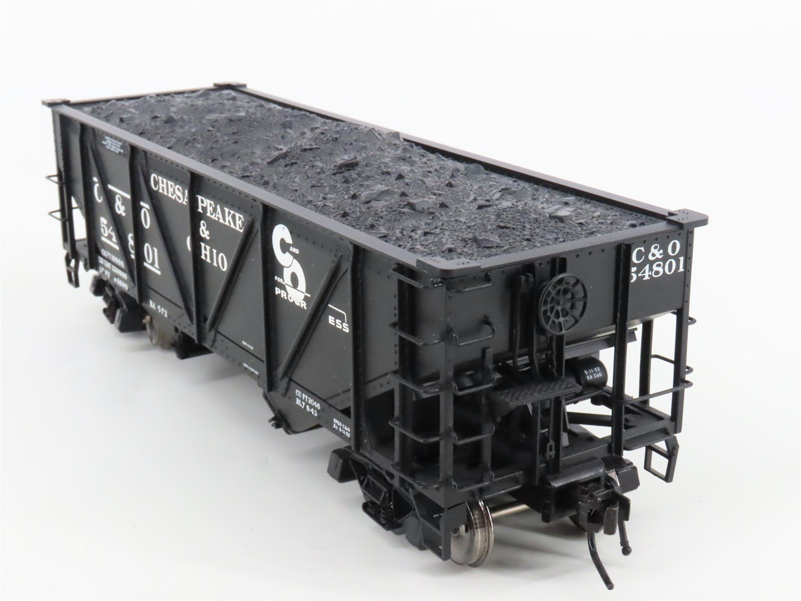 O 2-Rail Atlas C&O Chesapeake & Ohio 2-Bay Open Hopper Car #54801 w/Load