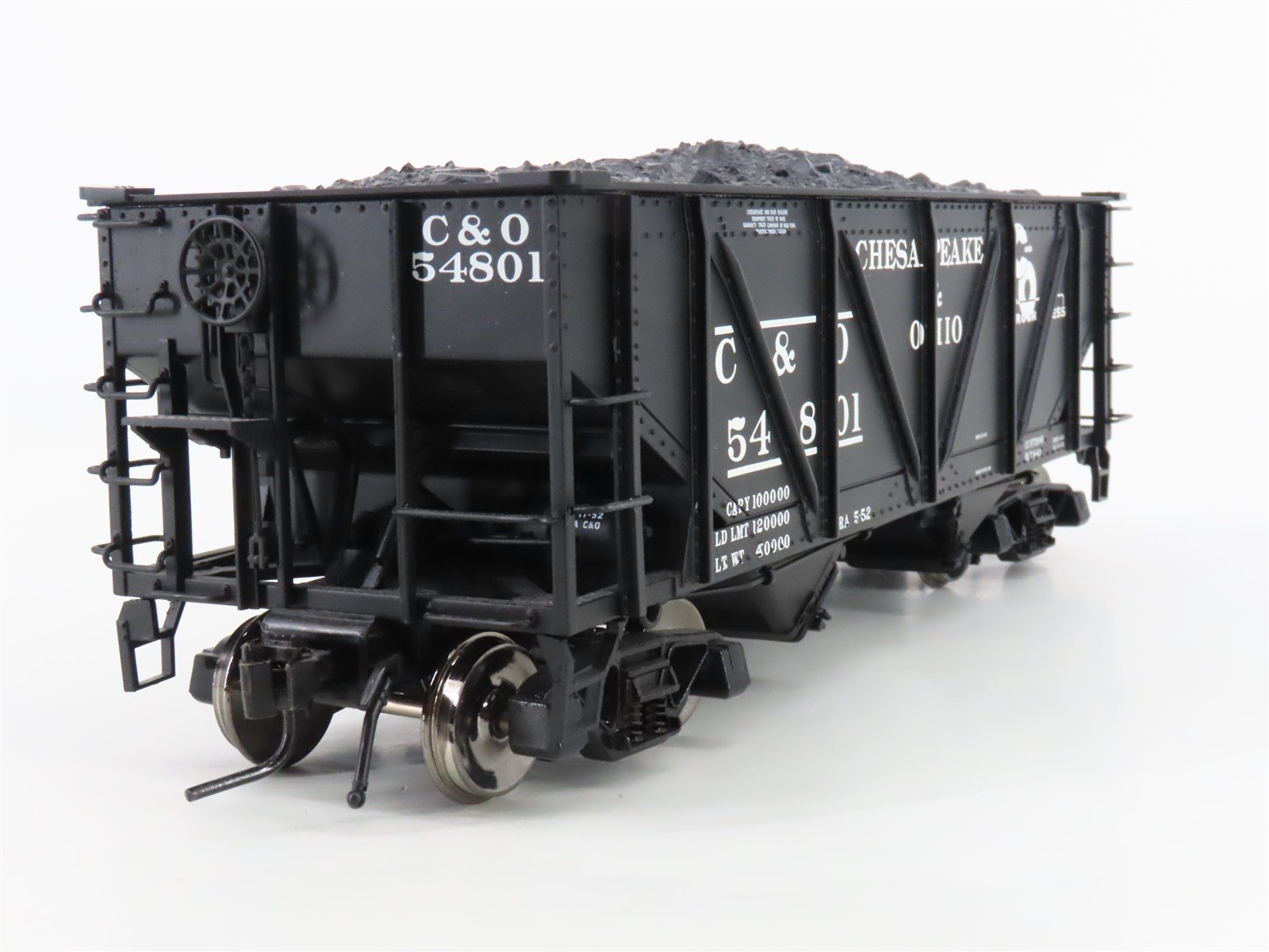 O 2-Rail Atlas C&O Chesapeake & Ohio 2-Bay Open Hopper Car #54801 w/Load
