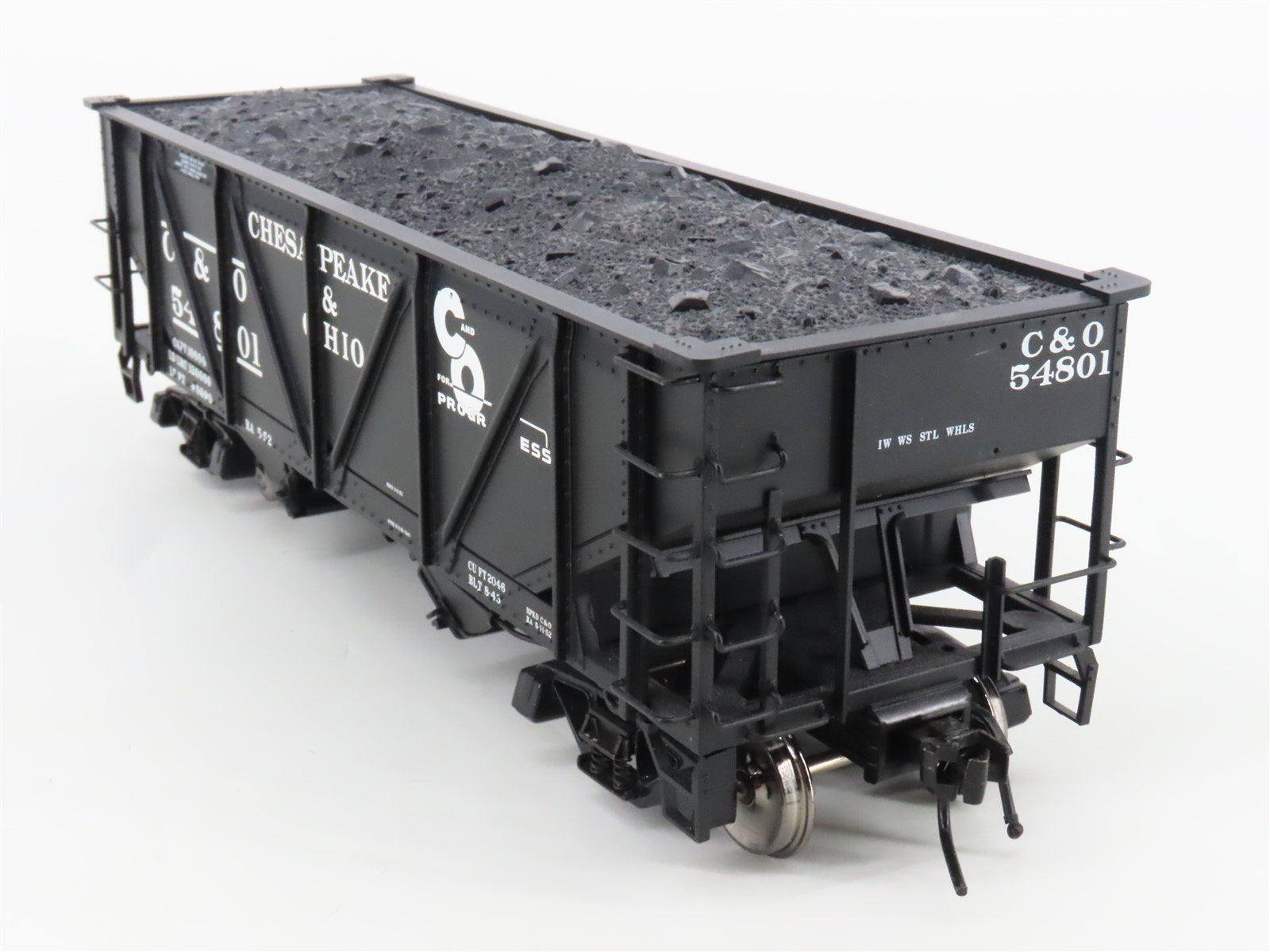 O 2-Rail Atlas C&O Chesapeake & Ohio 2-Bay Open Hopper Car #54801 w/Load