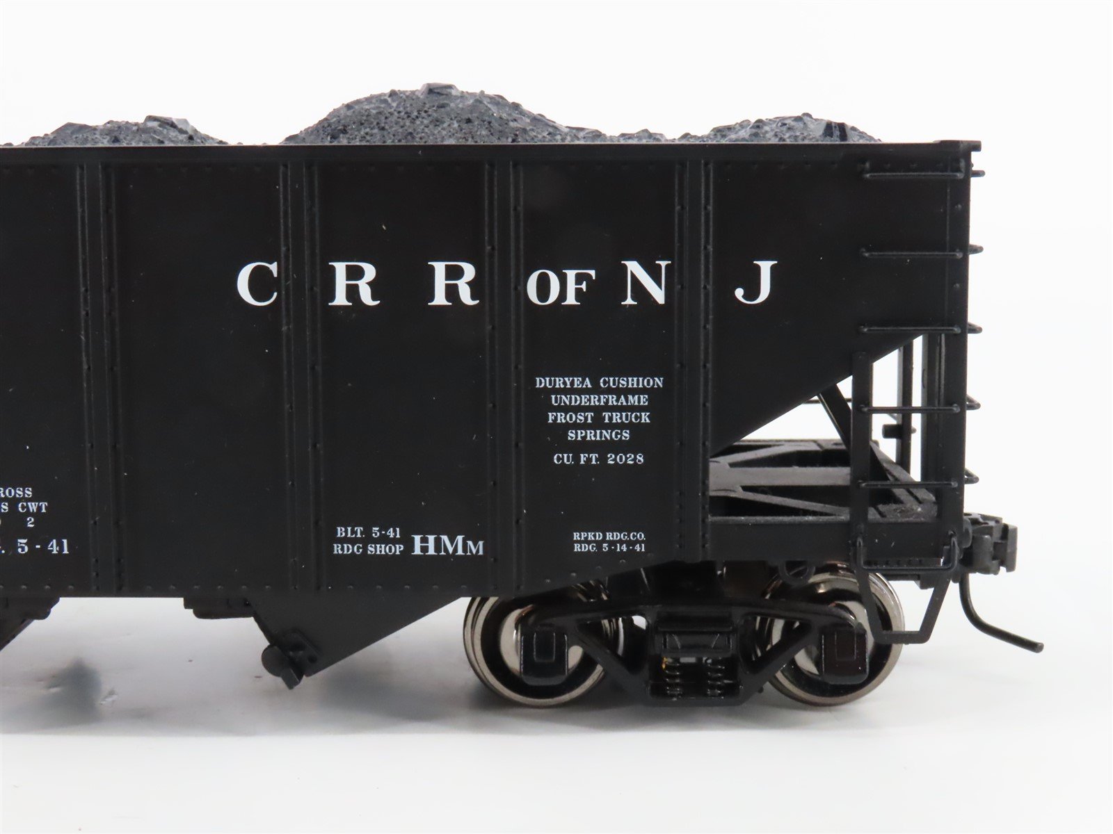 O 2-Rail Atlas CNJ Jersey Central 2-Bay Open Hopper Car #67177 w/Load