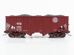 O 2-Rail Atlas WM Western Maryland 2-Bay Open Hopper Car #11890 w/Load
