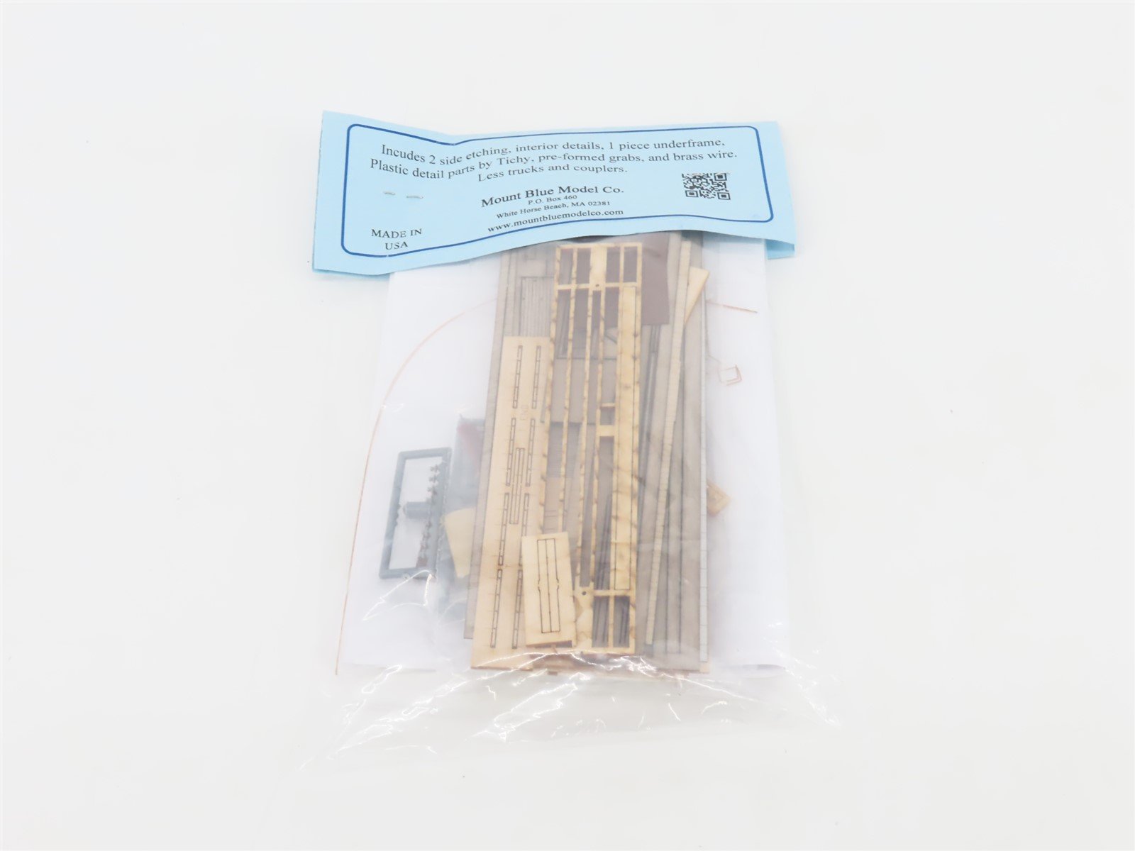 HOn3 Scale Mount Blue ETWNC-2H ET&WNC Railway 37' Wood Boxcar Kit