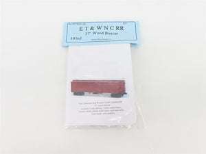 HOn3 Scale Mount Blue ETWNC-2H ET&WNC Railway 37' Wood Boxcar Kit
