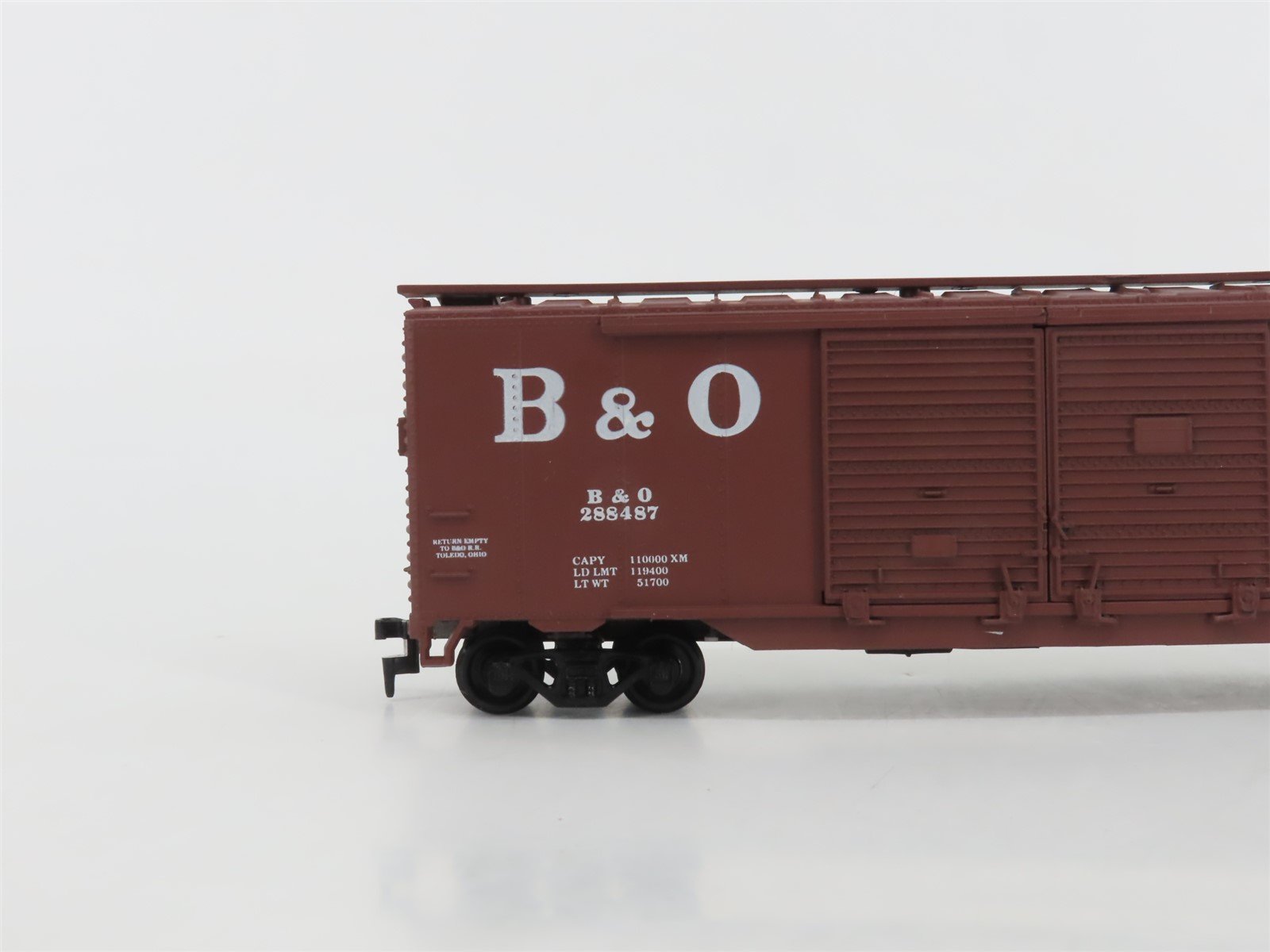 HO Scale Collectors Corner Bev-Bel 1105 B&O Baltimore & Ohio 50' Box Car #288487