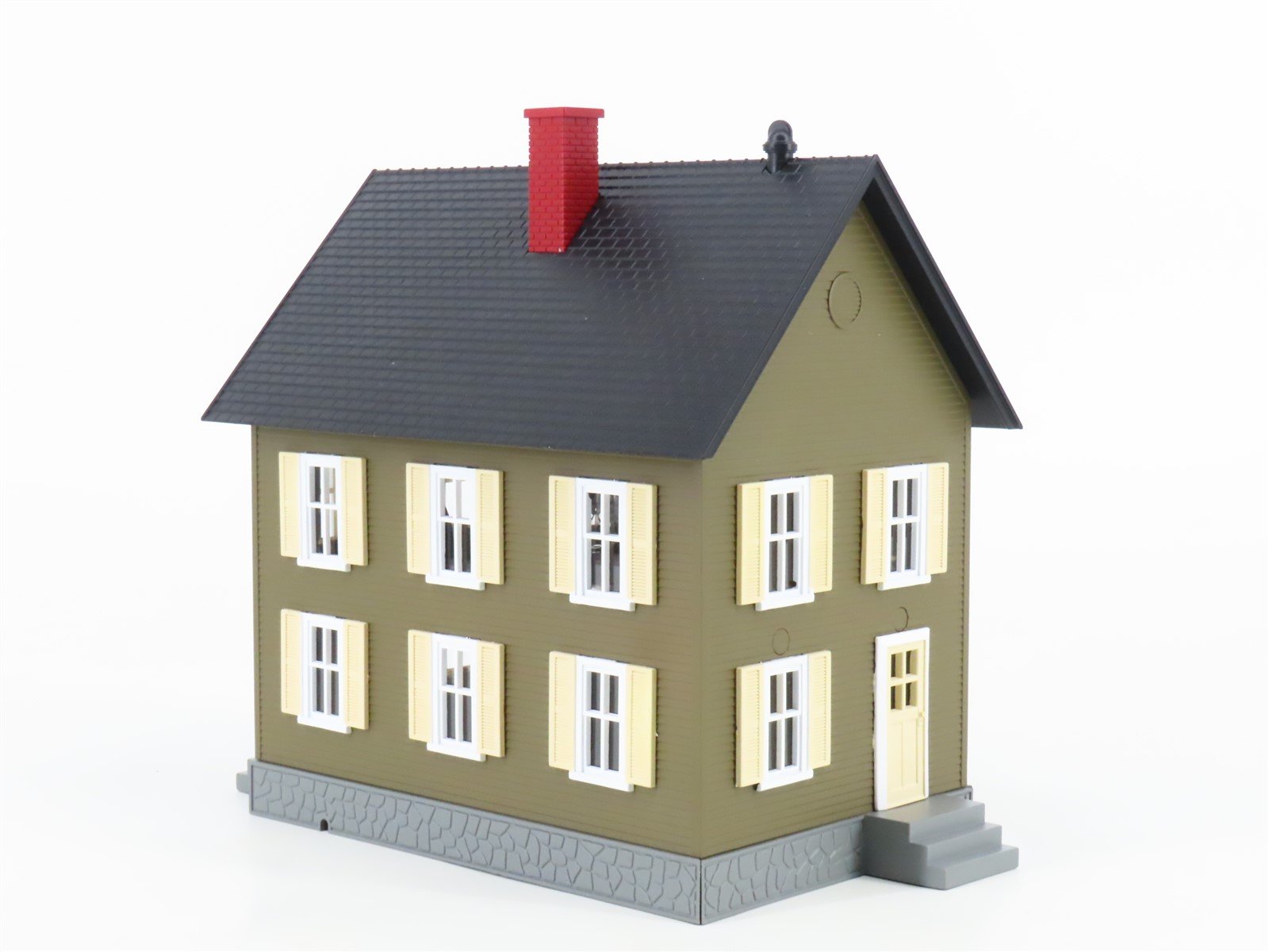O 1/48 Scale MTH RailKing 30-9044 Row House - Brown w/ Cream Shutters