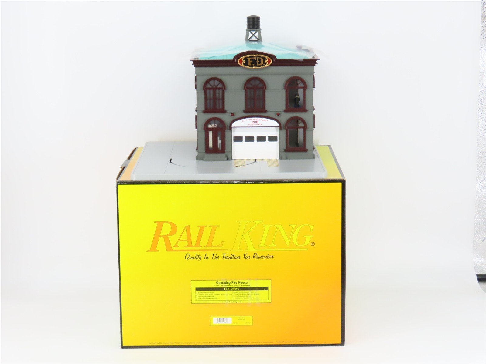 O Scale MTH Rail King 30-9112 Operating Fire House Building