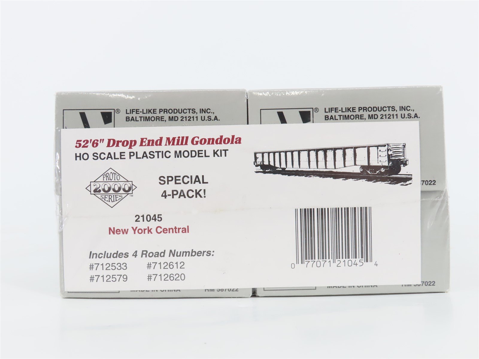 HO Scale Life-Like Proto 2000 Kit 21045 NYC New York Central Mill Gondola 4-Pack