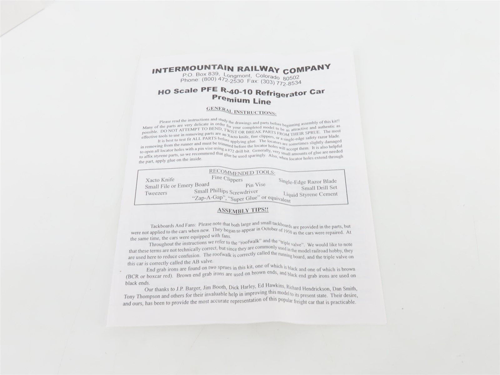 HO InterMountain Kit 41704P-11 UP SP PFE Pacific Fruit Express Reefer #44196
