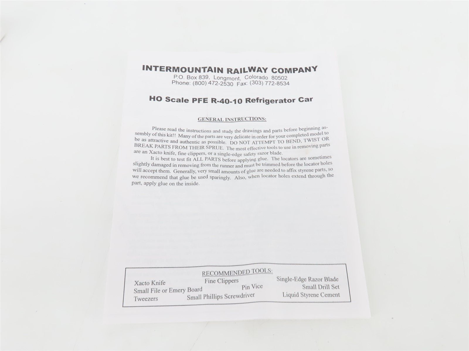 HO InterMountain Kit 41703-03 UP SP PFE Pacific Fruit Express Reefer #42278