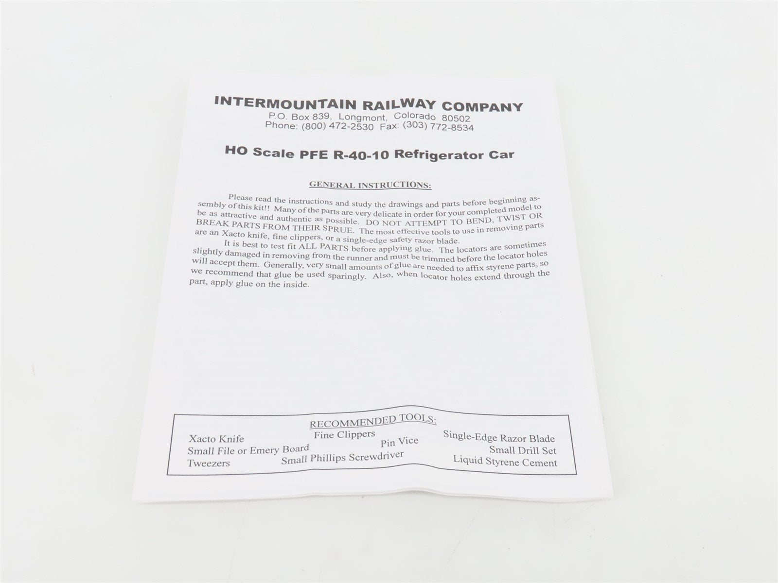 HO InterMountain Kit 41703-11 UP SP PFE Pacific Fruit Express Reefer #42628