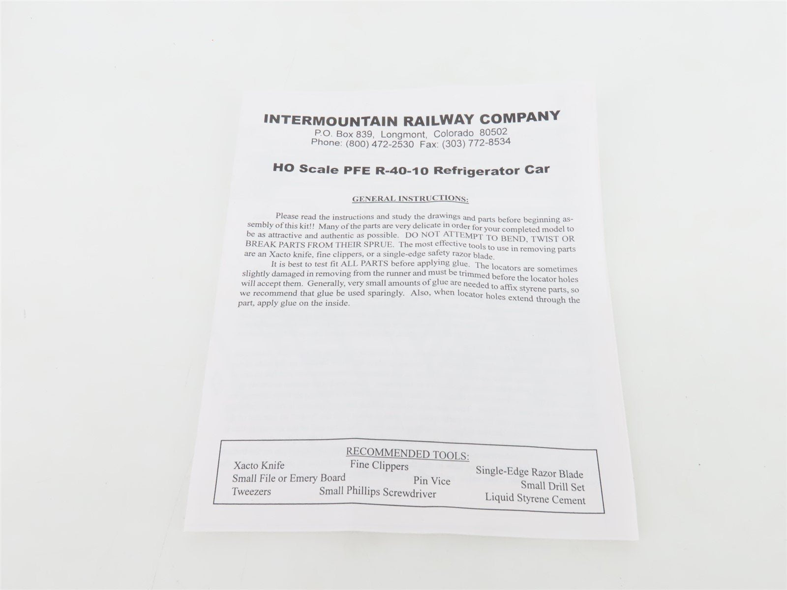 HO InterMountain Kit 41703-07 UP SP PFE Pacific Fruit Express Reefer #42496