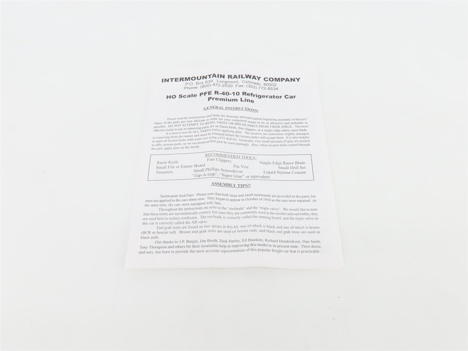 HO InterMountain Kit 41704P-02 UP SP PFE Pacific Fruit Express Reefer #43786