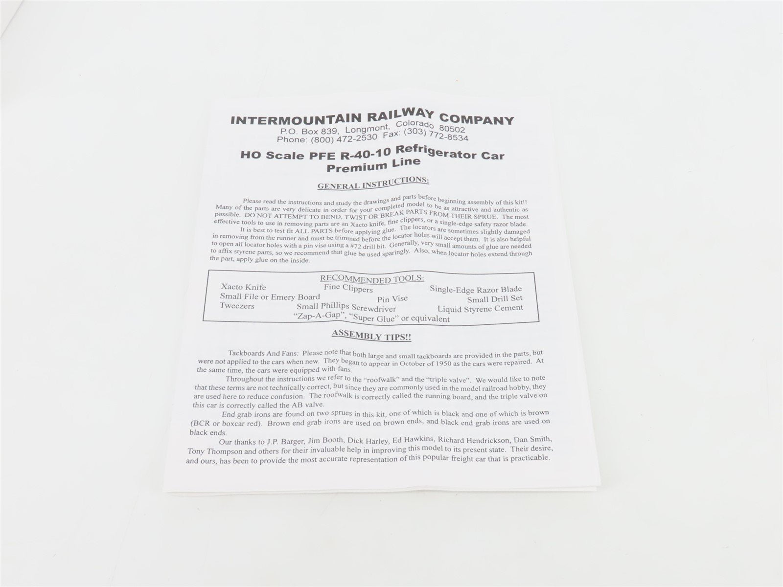 HO InterMountain Kit 41704P-07 UP SP PFE Pacific Fruit Express Reefer #44108