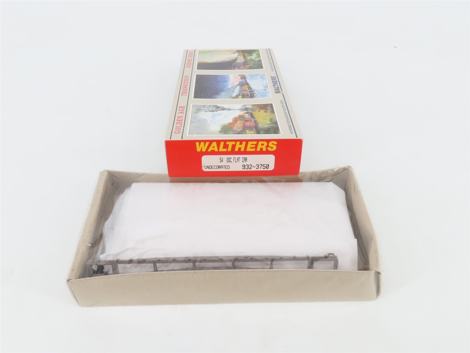 HO Scale Walthers Kit 932-3750 Undecorated 54' GSC Flat Car