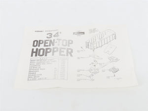 HO Scale Athearn Kit 5420 Undecorated 34' 2-Bay Composite Side Open Hopper
