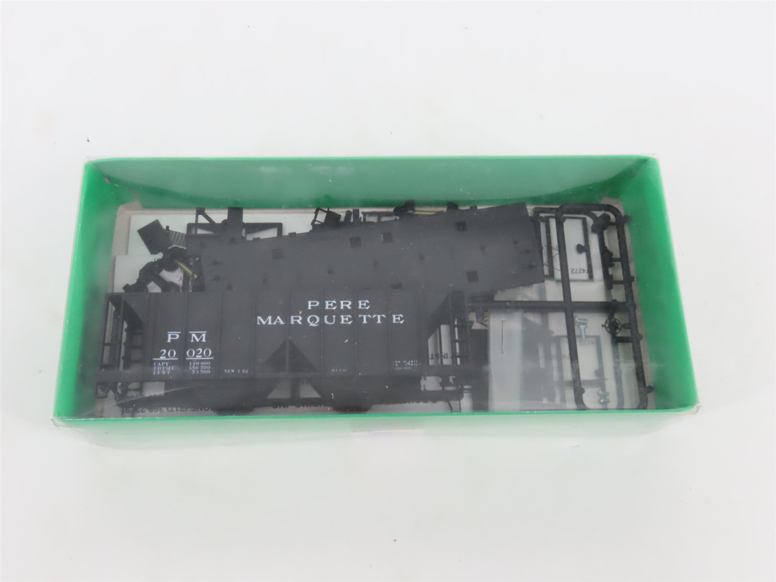 HO Scale Bowser Kit 55633 PM Pere Marquette 2-Bay Covered Hopper #20020 - SEALED