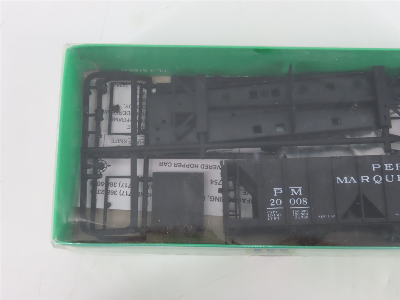 HO Scale Bowser Kit 55633 PM Pere Marquette 2-Bay Covered Hopper #20008 - SEALED