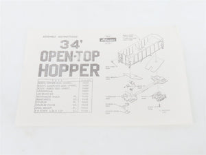 HO Scale Athearn Kit 5420 Undecorated 34' 2-Bay Composite Side Hopper